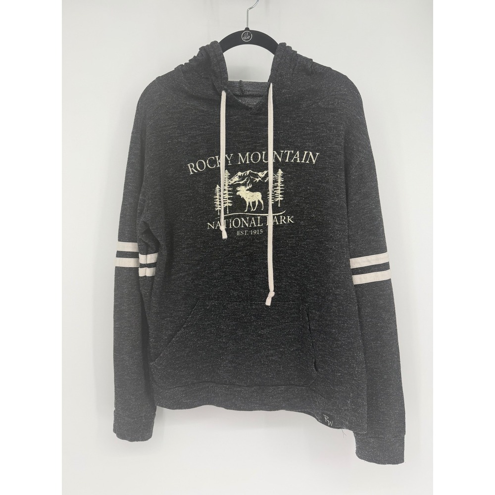 Ragwear USA Rocky Mountain National Park Hoodie Charcoal Grey XL Moose Graphic